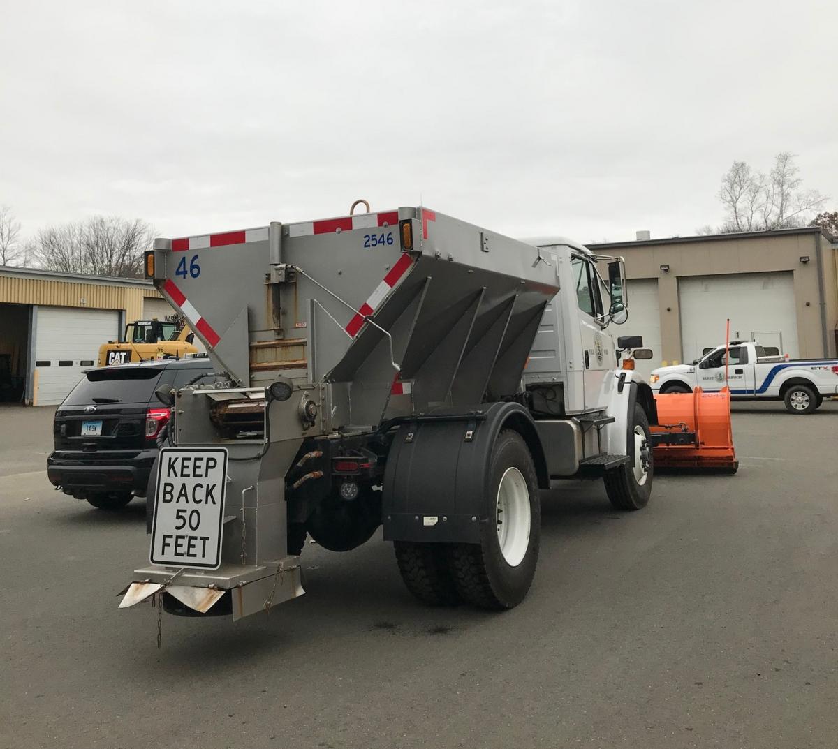 Plow Truck Keep Back 
