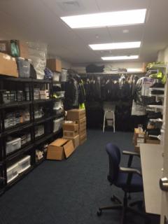 storage room of gear